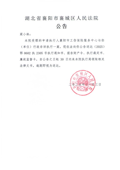 关于（2025）鄂0602执2305号执行公告.png